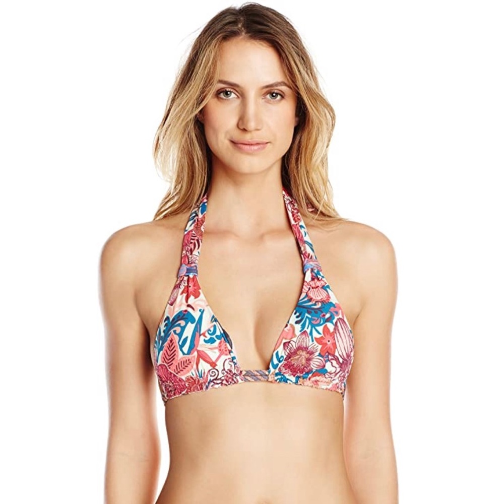 Women’s Maaji Floral Ginger Halter Bikini Top